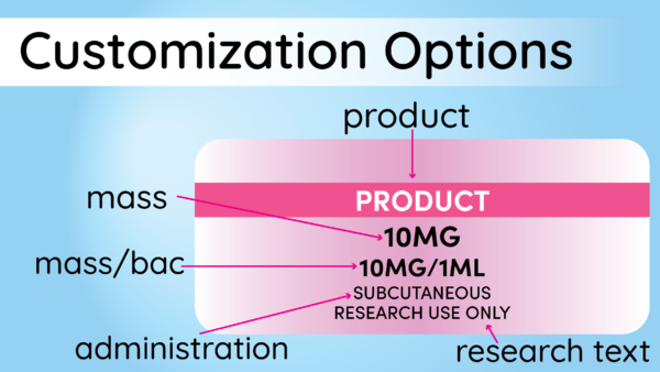 Peptide Labels - Sample NEW_3mL Cotton Candy Sample Customization Cotton Candy Design Label