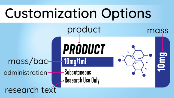 Peptide Labels - Sample NEW_3mL Standard Sample Customization Standard Design Label